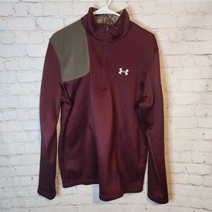 Men's Under Armour "loose" coldgear zip-up fleece sweater, size Large